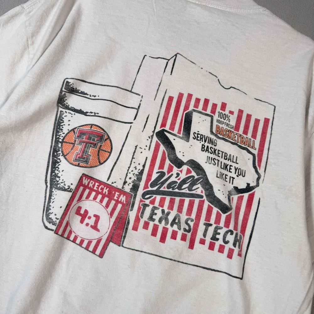 Texas Tech Whataballer Graphic Tee White Large Whataburger Inspired Mens Shirt